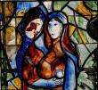 Reproduction d'un extrait de vitrail de Chagall